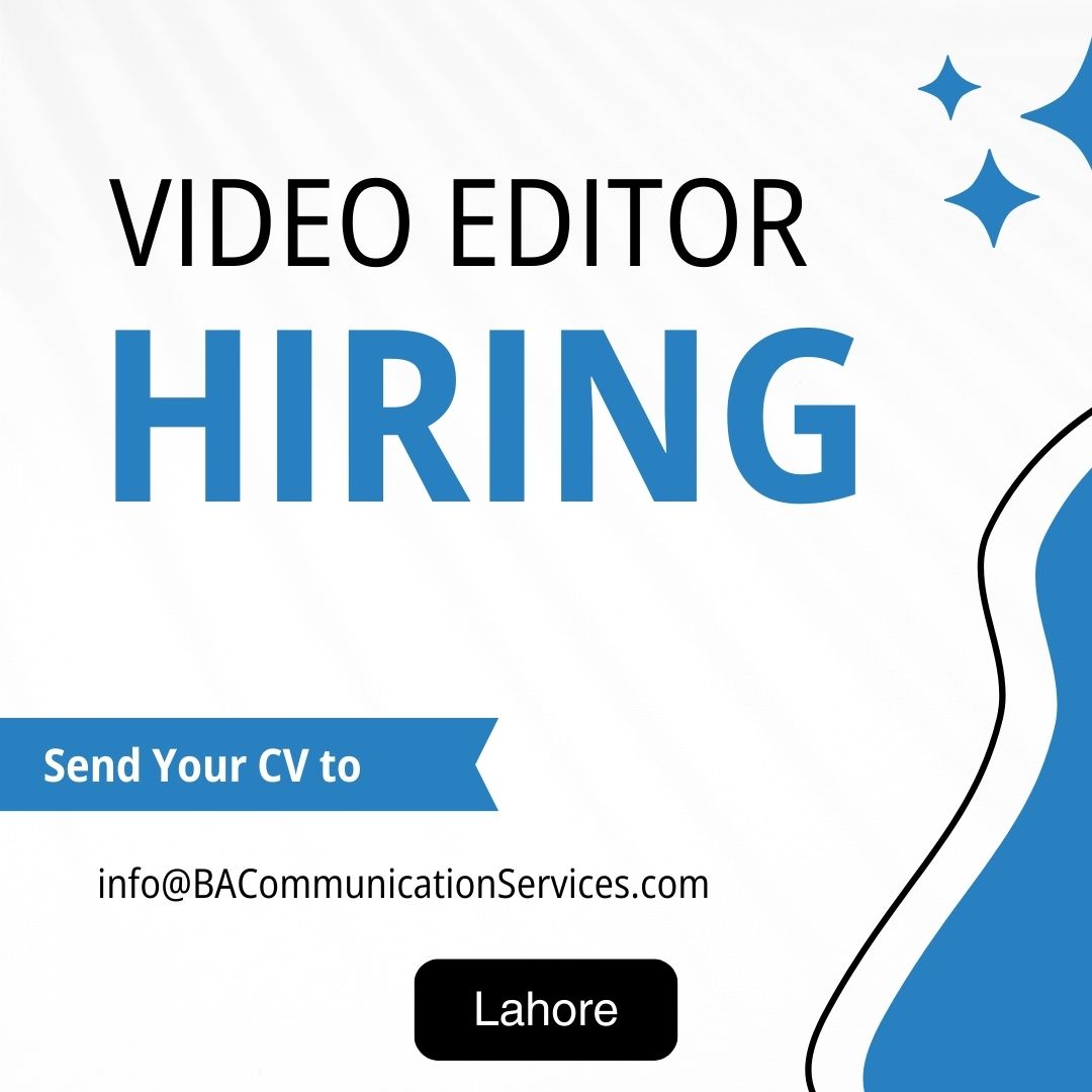 Video Editor Jobs Lahore